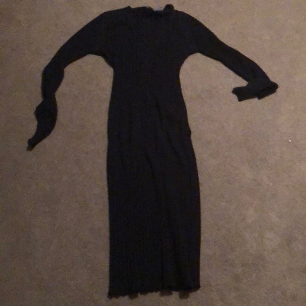 New without tags V neck black sweater dress